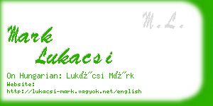 mark lukacsi business card